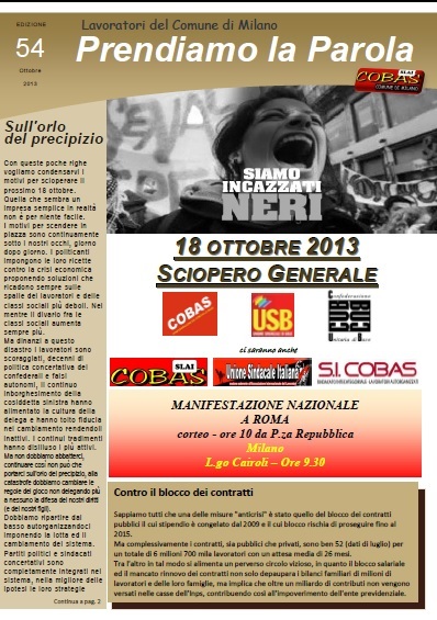 Bollettino Prendiamo la Parola n. 54