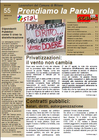 Bollettino Prendiamo la Parola n. 55
